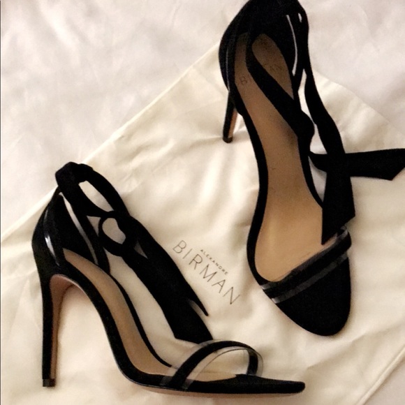 Alexandre Birman Shoes - Alexandre Birman Clarita Clear Ankle Tie Heels